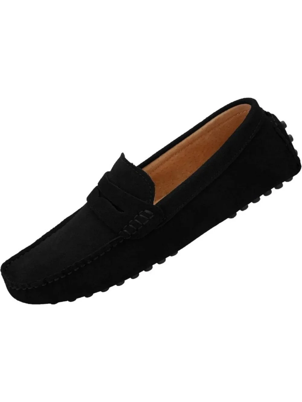 Stylish Men's Suede Moccasin Loafers - Slip-On Casual Dress & Boat Shoes